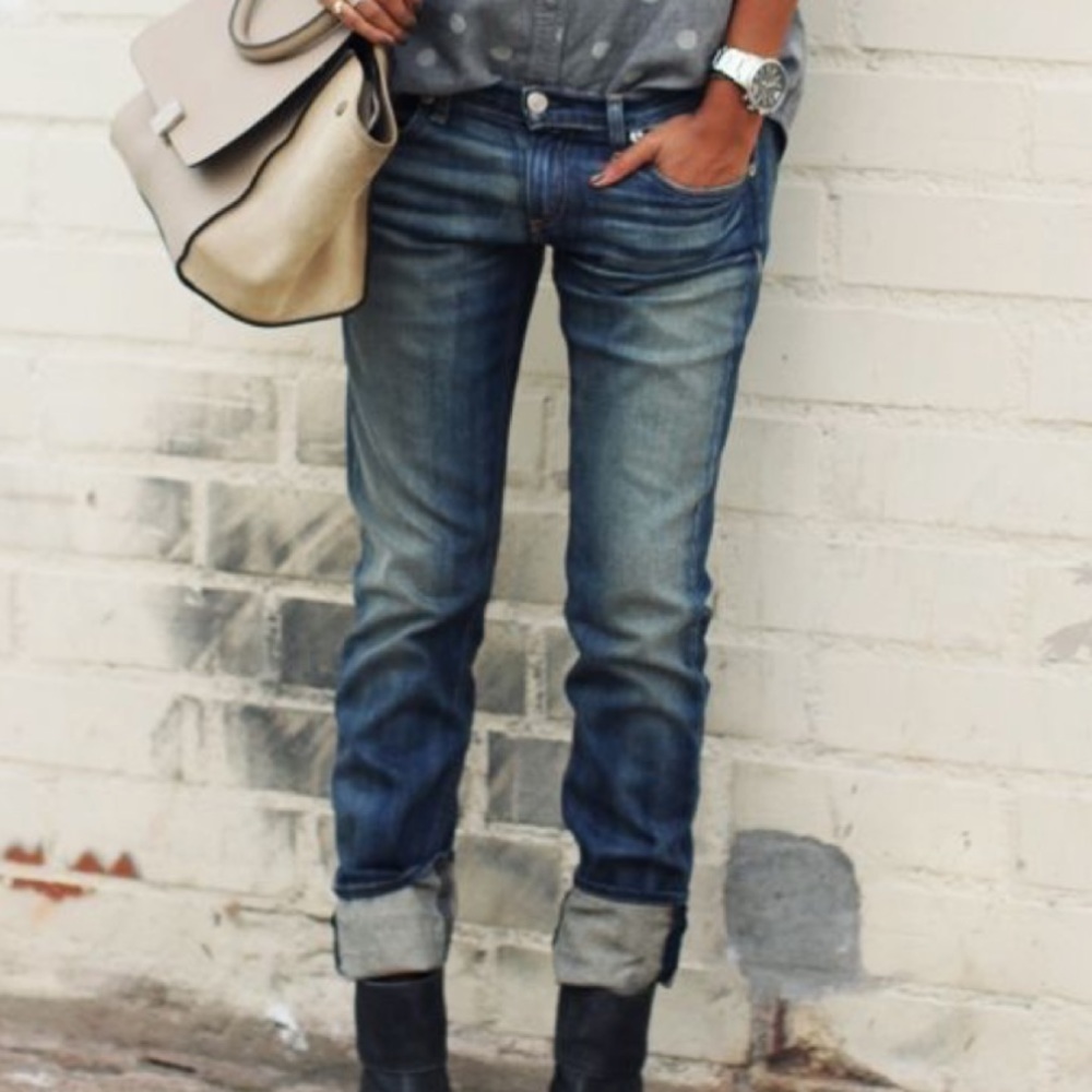 Rag & Bone Dre Slim Boyfriend Fit Jeans - Color Watts (size 25)